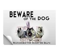 Beware of dog stick German Spitz
