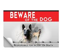 beware of dog sticker belgian shepherd