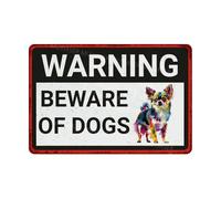 Beware Of Dogs Sign Chihuahua Beware Of Dog Sign Aluminum Metal Tin Signs Door Sign Warning Sign For Fence Gate Yard Home Wall Decor 8x12 Inch