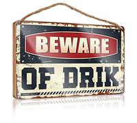 Beware Of Drik For Bathroom Decorating Ideas Wood Sign Plaque Occupied