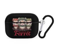 Beware of Ferret Wireless Earphone Case with Carabiner | Bluetooth Earphone Cover,Shock Protective Case,Earbud Cases Compatible for Airpods Pro