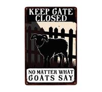 Beware Of Goats Run Out Plaque Tin Vintage Wall Metal Sign Funny Tin Sign For Bar Pub Bathroom Garage
