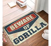 Beware Of Gorilla With Butter Kitchen Mat Retro Room Decor