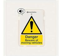 Beware Of Moving Vehicles - Talking Safety Sign - 225x336mm - 1mm Rigid Plastic