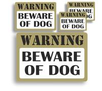 Beware of The Dog Door Vinyl Stickers, Weatherproof, Cover up Marks, Hardwearing, Multi-purpouse Ideal for Door, Fence, gate, Window, Glass, letterbox car & All Projects. (Beware The Dog)