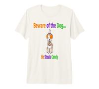 Beware of The Dog Halloween Dog Costume Funny Humor Premium T-Shirt