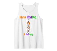 Beware of The Dog Halloween Dog Costume Funny Humor Tank Top
