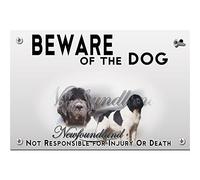 Beware of the dog plastic plate Newfoundland