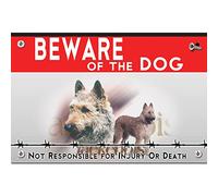 Beware of the dog plastic sign belgian shepherd