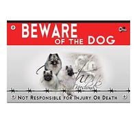 Beware of the dog plastic sign German Spitz