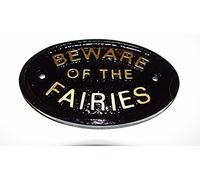 "BEWARE OF THE FAIRIES" FENCE/WALL OR GARDEN WALL PLAQUE WALL SIGN FOR YOUR SECRET FRIENDS!