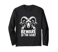Beware of The Goat Occult Symbol Dark Esoteric Warning Long Sleeve T-Shirt