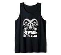 Beware of The Goat Occult Symbol Dark Esoteric Warning Tank Top