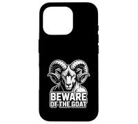 Beware Of The Goat Ram Warning Graphic Case for iPhone 16 Pro
