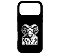 Beware Of The Goat Ram Warning Graphic Case for iPhone 17 Pro Max