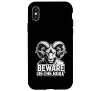 Beware Of The Goat Ram Warning Graphic Case for iPhone X/XS