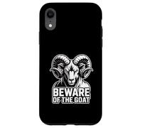 Beware Of The Goat Ram Warning Graphic Case for iPhone XR