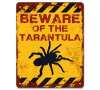 Beware of the Tarantula - Tin Sign, Coffee Shop Decor Retro Vintage Metal Sign Poster Pub Bar Kitchen Garden Bathroom Home, Poster, Plaque, Decorative Wall Art, 2 Sizes (A4)