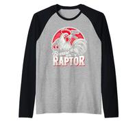 Beware of The Tiny Raptor Chicken Shirt Dinosaur T-Rex Raglan Baseball Tee