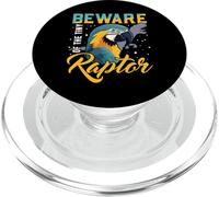 Beware Of The Tiny Raptor Macaw Shirt Blue Yellow Macaw PopSockets PopGrip for MagSafe