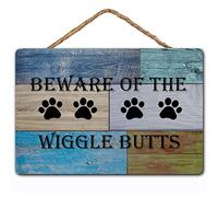 Beware Of The Wiggle Butts Sign For Wall Decor Plaque Painting Classic Wall Decor Poster Metal Sign 8X12 Inches
