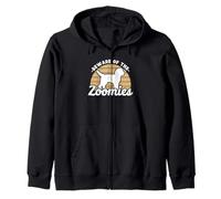 Beware Of The Zoomies Retro Cockapoo Dog Design Zip Hoodie