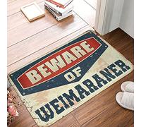 Beware Of Weimaraner Retro Nonslip - Washable Runners Durable Bath Quick Dry(50X80CM)