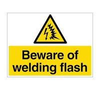Beware of welding flash - Landscape 600 x 450 mm - 3mm Aluminium Composite