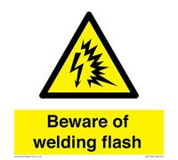 Beware of welding flash Sign - 150x150mm - S15