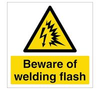 Beware of welding flash - Square 300 x 300 mm - 1mm Rigid Plastic