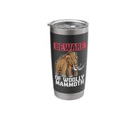 Beware of Woolly Mammoth Prehistoric Elephant Woolly Mammoth Stainless Steel Insulated Tumbler