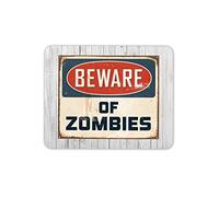 Beware of Zombies Sign Mouse Mat Pad - Zombie Teenager Gift PC Computer #4158