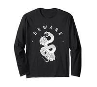 Beware Snake Roses - Aesthetic Edgy Streetwear Long Sleeve T-Shirt