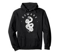 Beware Snake Roses - Aesthetic Edgy Streetwear Pullover Hoodie