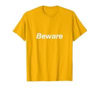 Beware T-Shirt, Men, Golden Yellow, Small
