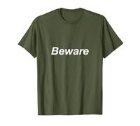 Beware T-Shirt, Men, Olive Green, Small