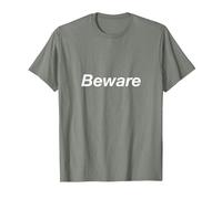 Beware T-Shirt, Men, Olive Heather, Small