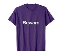 Beware T-Shirt, Men, Purple, Small