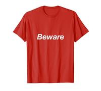 Beware T-Shirt, Men, Red, Small