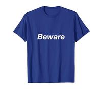 Beware T-Shirt, Men, Royal Blue, Small