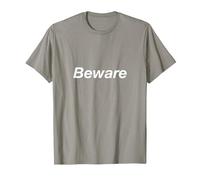 Beware T-Shirt, Men, Slate Grey, Small