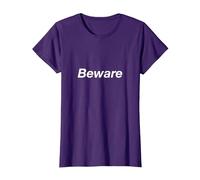 Beware T-Shirt, Women, Purple, X-Small