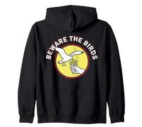 Beware The Birds Seagull Stealing Fries Humor Zip Hoodie