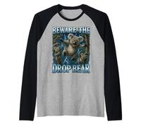 Beware the Drop Bear Funny Australia Raglan Baseball Tee