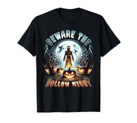 Beware the Hollow Night Scarecrow Horror Scene T-Shirt