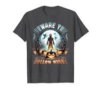 Beware The Hollow Night Scarecrow Horror Scene T-Shirt, Men, Dark Heather Grey, 3X-Large