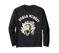 Beware The Urban Wild Monkey, Monkeys are Loud Long Sleeve T-Shirt