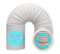 BEWAVE Portable Air Conditioner Hose, Portable Exhaust Vent Hose with 15CM Diameter, Universal Replacement AC Vent Hose Length up to 150CM