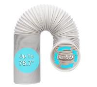 BEWAVE Portable Air Conditioner Hose, Portable Exhaust Vent Hose with 15CM Diameter, Universal Replacement AC Vent Hose Length up to 200CM