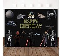BewFar 7X5FT Space Wars Photo Backdrop Star Galaxy Battleships Dark Side of The Force for Photography Background Bithday Party Supplies Kids Boys Baby Shower Studio Prop Cake Smash Banner